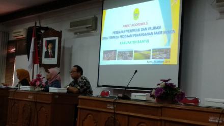 Wakil Bupati Bantul Hadiri Rakor Persiapan Verifikasi dan Validasi DTPPFM