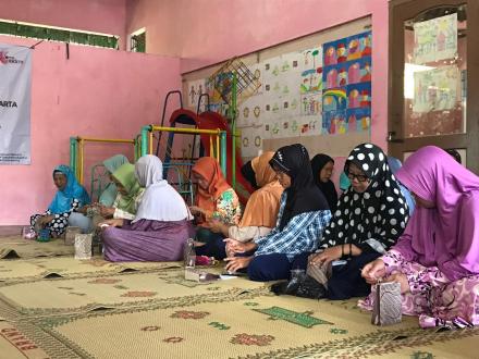Penyuluhan kewirausahaan ibu - ibu PKK di TK ABA Dusun Bendo