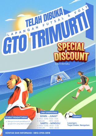 Promo Pembukaan Gedung Olahraga Tegal Ombo (GTO)