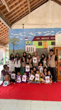 Pendampingan Kegiatan Belajar Kreatif di PAUD Lopati